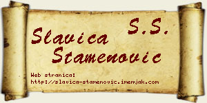 Slavica Stamenović vizit kartica